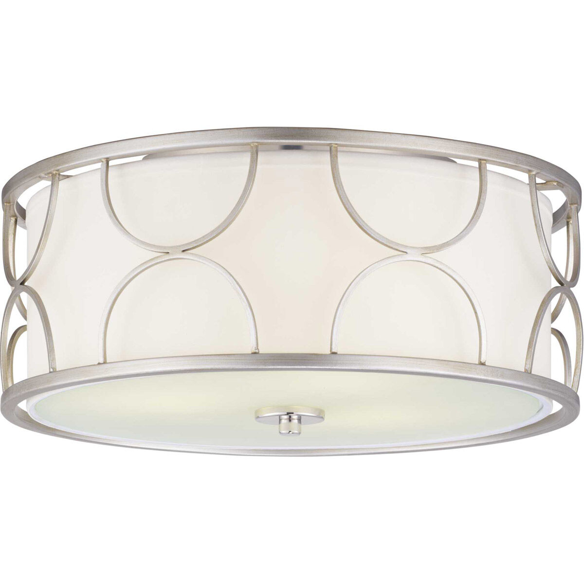 Landree 3 Light 16 inch Silver Ridge Flush Mount Ceiling Light