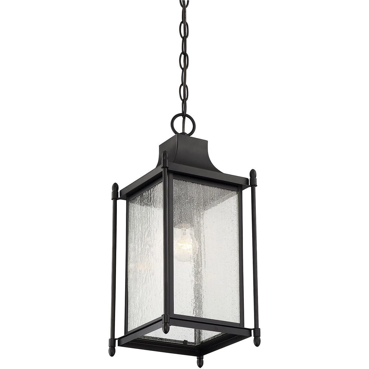 Dunnmore 1 Light 8 inch Black Outdoor Hanging Lantern