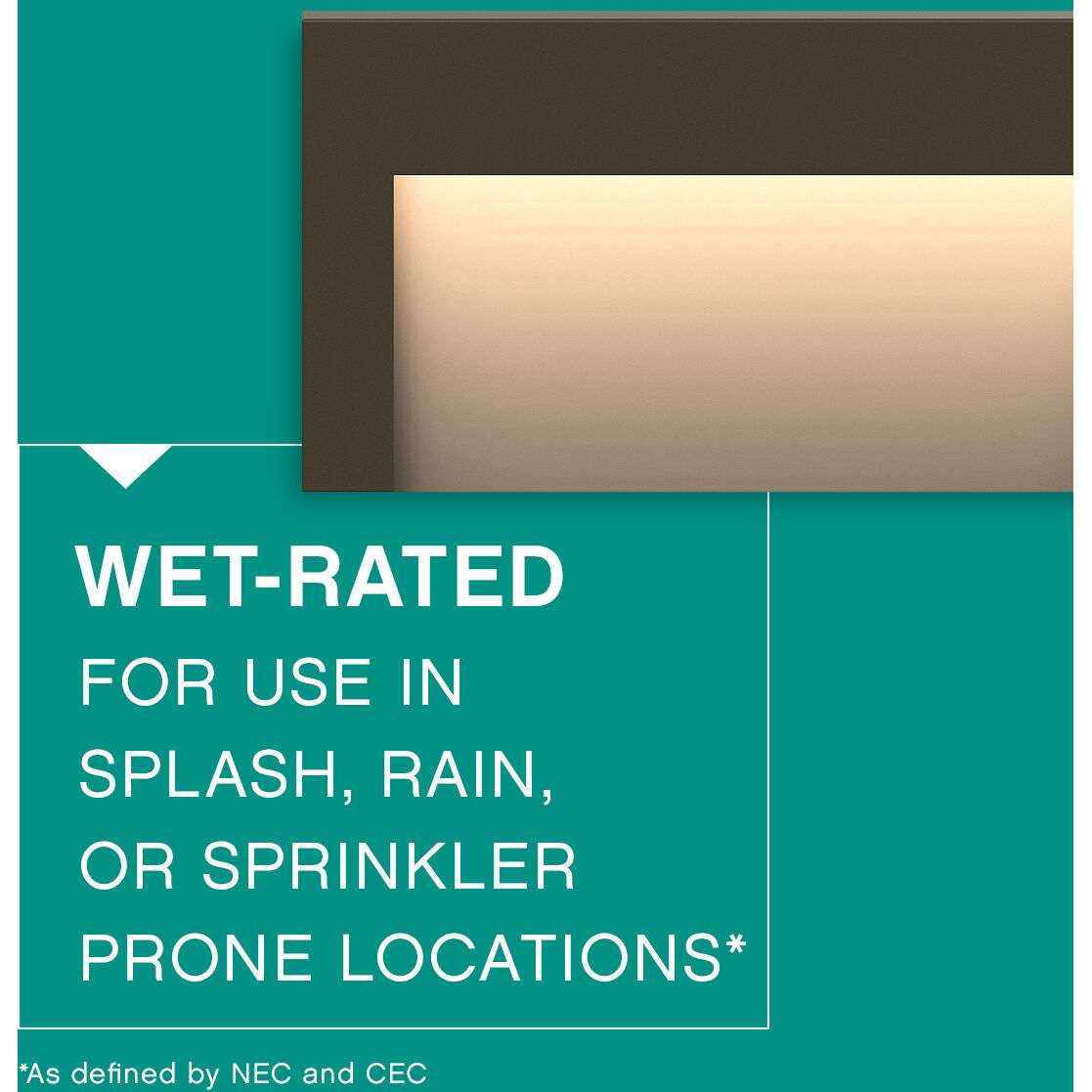 Taper 12v 2.50 watt Bronze Landscape Deck Sconce, Horizontal