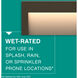 Taper 12v 2.50 watt Bronze Landscape Deck Sconce, Horizontal