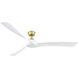 Wrap Custom 64 inch Brushed Satin Brass Fan-Multi, Marine Grade