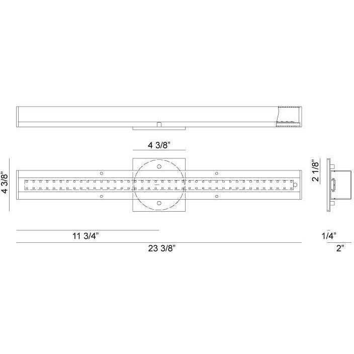 Moirlite Wall Sconce Wall Light in Oxidized Black