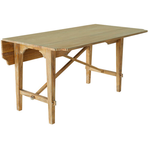 Faulner 60 X 31.25 inch Aged Natural Grey / Texture Black Iron Dining Table