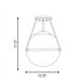 Mid-Century Modern 1 Light 13.25 inch Matte Black Semi-Flush Ceiling Light