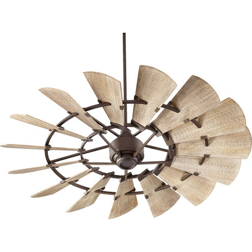 Windmill 60 inch Oiled Bronze with Weathered Oak Blades Indoor Ceiling Fan