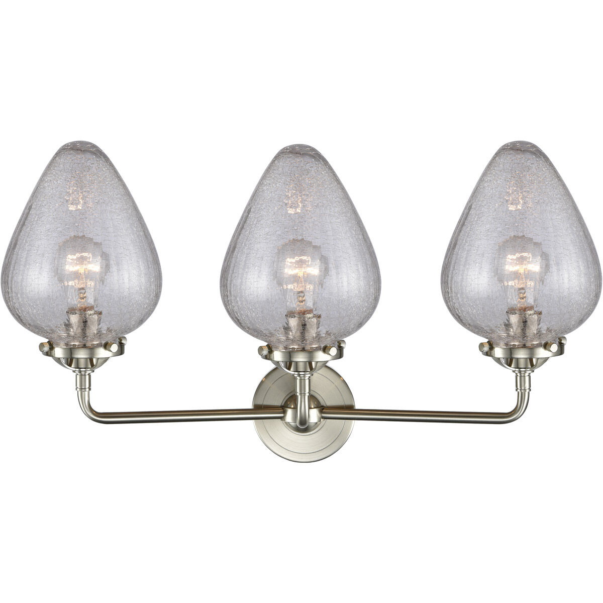 Nouveau Geneseo 3 Light 25 inch Brushed Satin Nickel Bath Vanity Light Wall Light, Nouveau