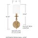 Abbie 1 Light 5 inch Aged Brass Sconce Wall Light