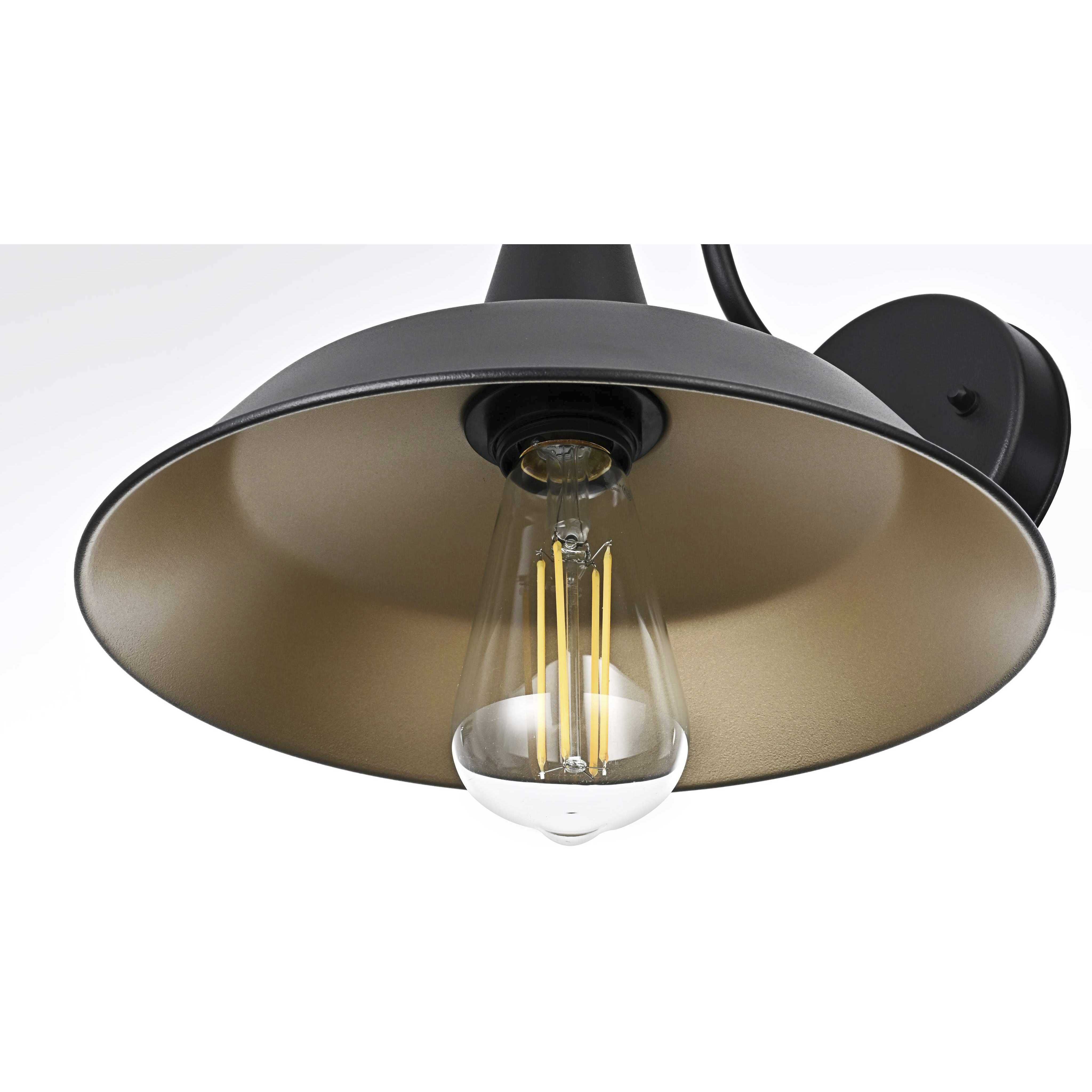 Tinsley 1 Light 8 inch Black Outdoor Wall Sconce