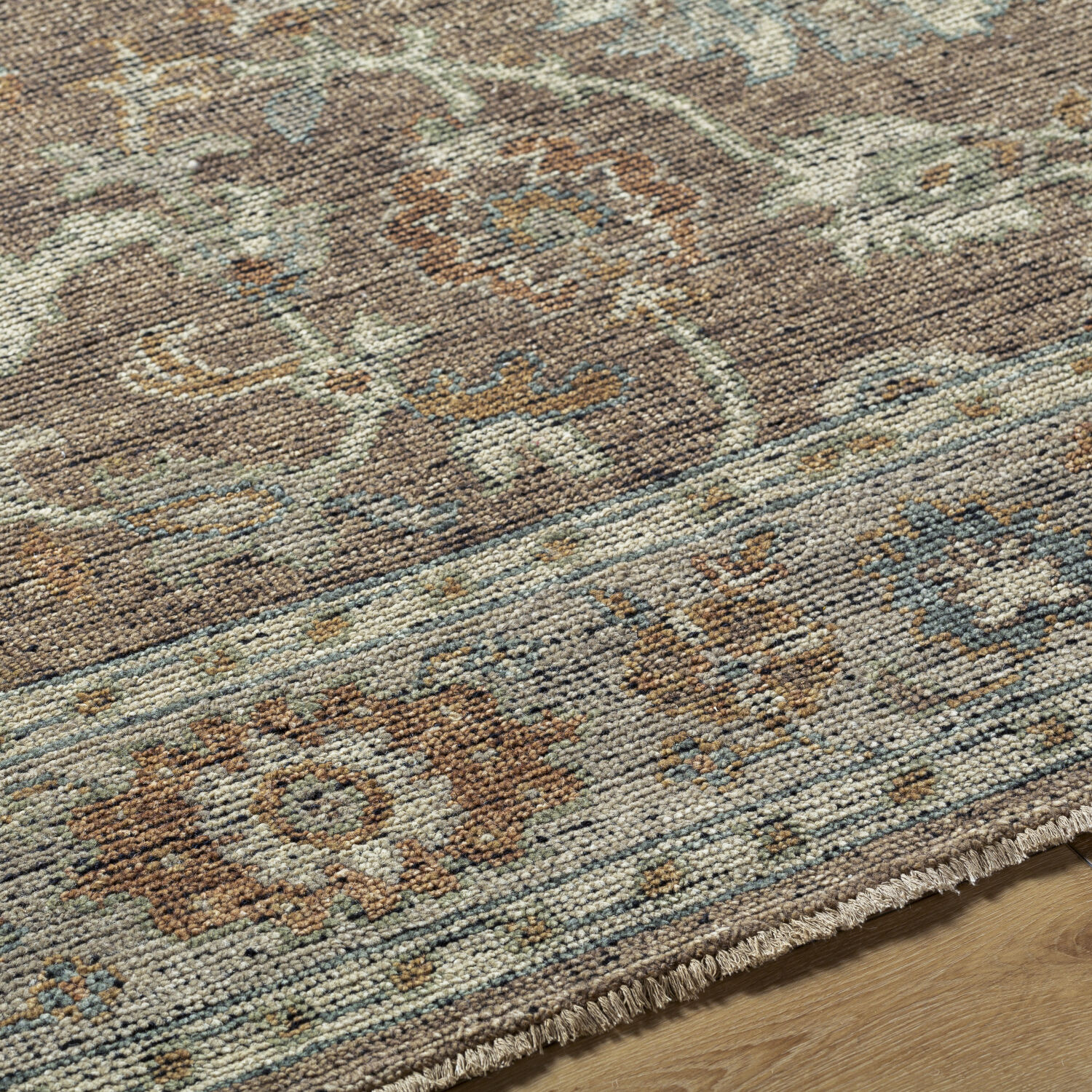 Reign 216 X 144 inch Brown / Black / Olive / Beige Handmade Rug in 12 x 18