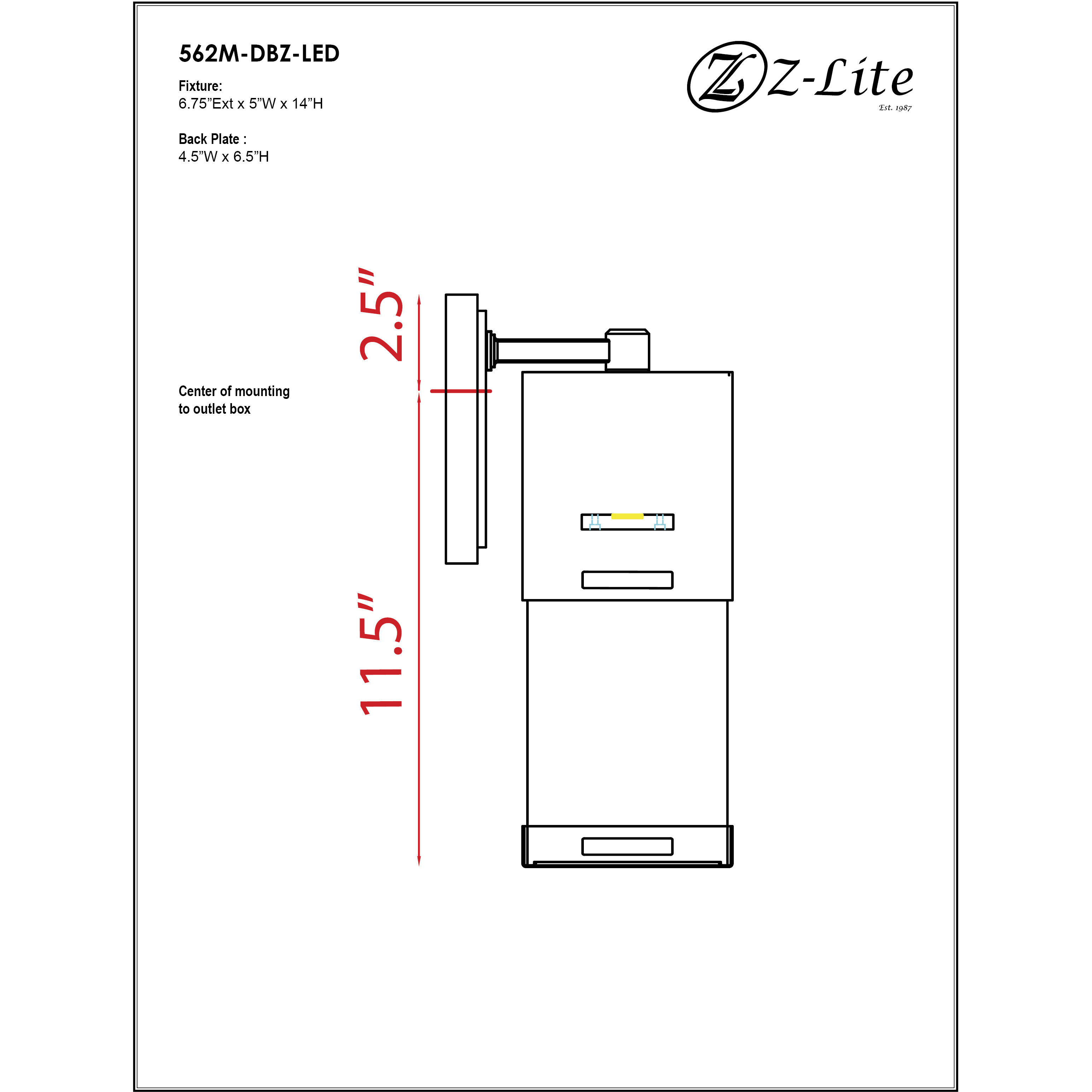 Lestat Outdoor Wall Light in 3.2, Deep Bronze