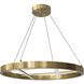 Dante LED 24 inch Aged Brass Chandelier Ceiling Light