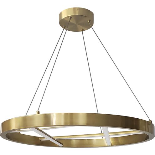 Dante LED 24 inch Aged Brass Chandelier Ceiling Light