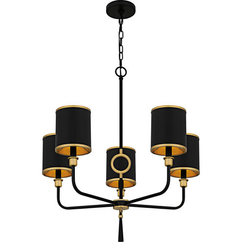 Lockery 5 Light 26.5 inch Matte Black Chandelier Ceiling Light