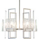 Geo 6 Light 31.3 inch Dark Smoke Pendant Ceiling Light in Clear