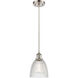 Ballston Castile 1 Light 6 inch Brushed Satin Nickel Mini Pendant Ceiling Light in Clear Glass, Ballston