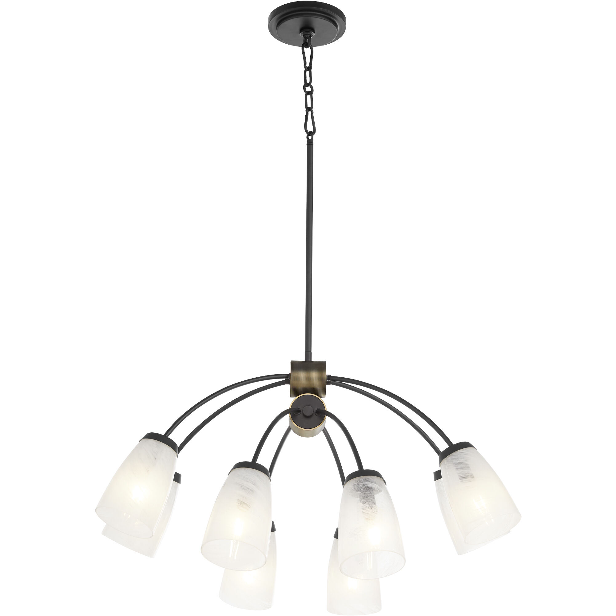Arpeggio 8 Light 32 inch Matte Black Chandelier Ceiling Light