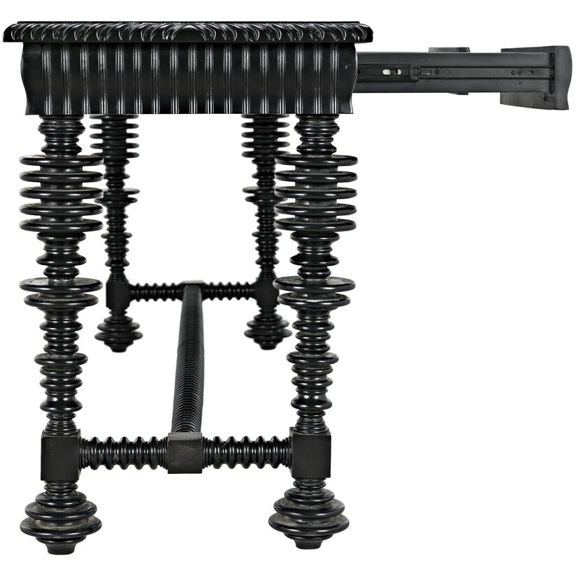 Portuguese 72.5 X 20.5 inch Hand Rubbed Black Console