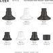 Allison 4.5 inch Textured Black Pier Mount Adapter