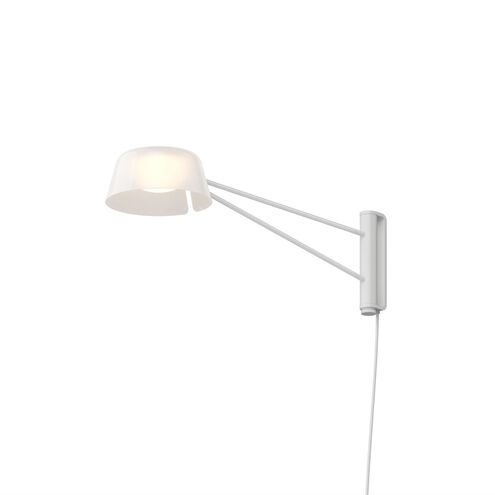 Ray LED 6.25 inch Warm Gray and Opal White Wall Lamp Wall Light