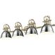 Yep Duncan Vanity Wall Light in Aged Brass, Chrome