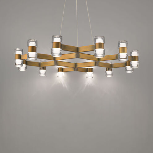Dashe LED 36 inch Aged Brass Indoor Hanging Lighting Ceiling Light