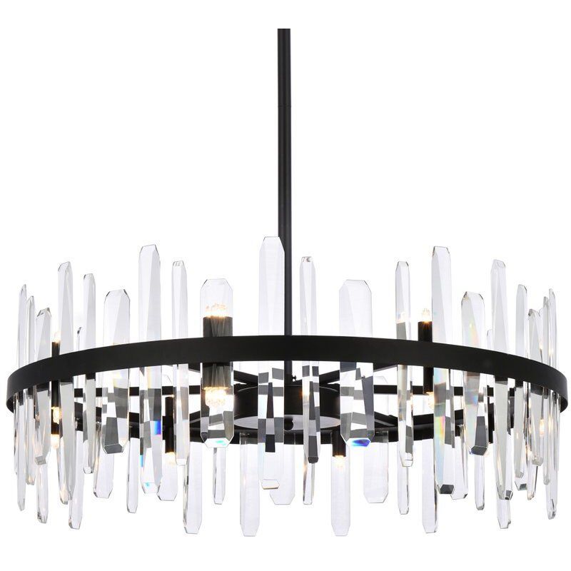 Serena 16 Light 32 inch Black Chandelier Ceiling Light