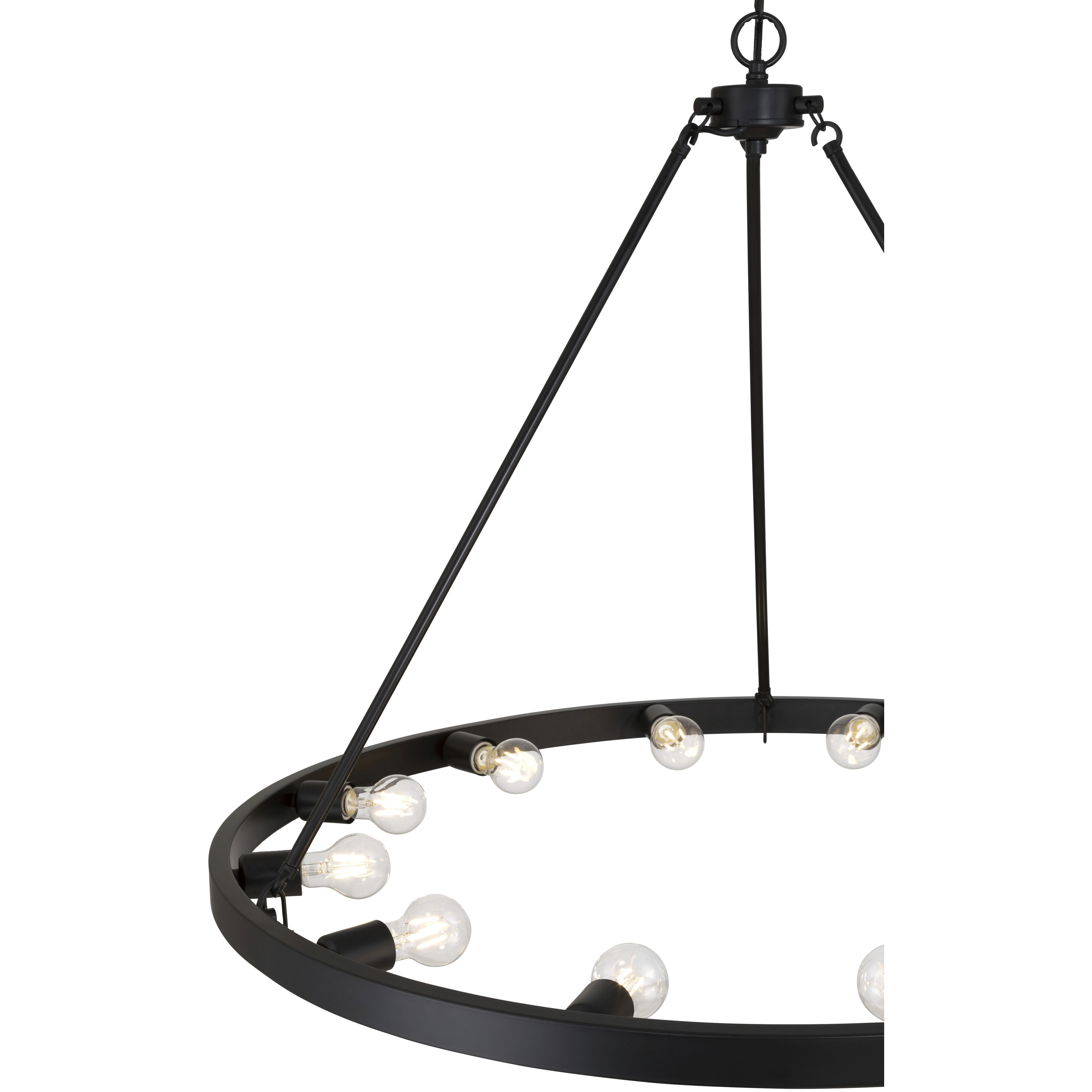 Castile 12 Light 40 inch Matte Black Chandelier Ceiling Light