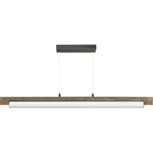 Joist LED 45.25 inch Driftwood and Charcoal Linear Pendant Ceiling Light