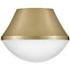 Haddie LED 11 inch Lacquered Brass Foyer Light Ceiling Light, Flush Mount
