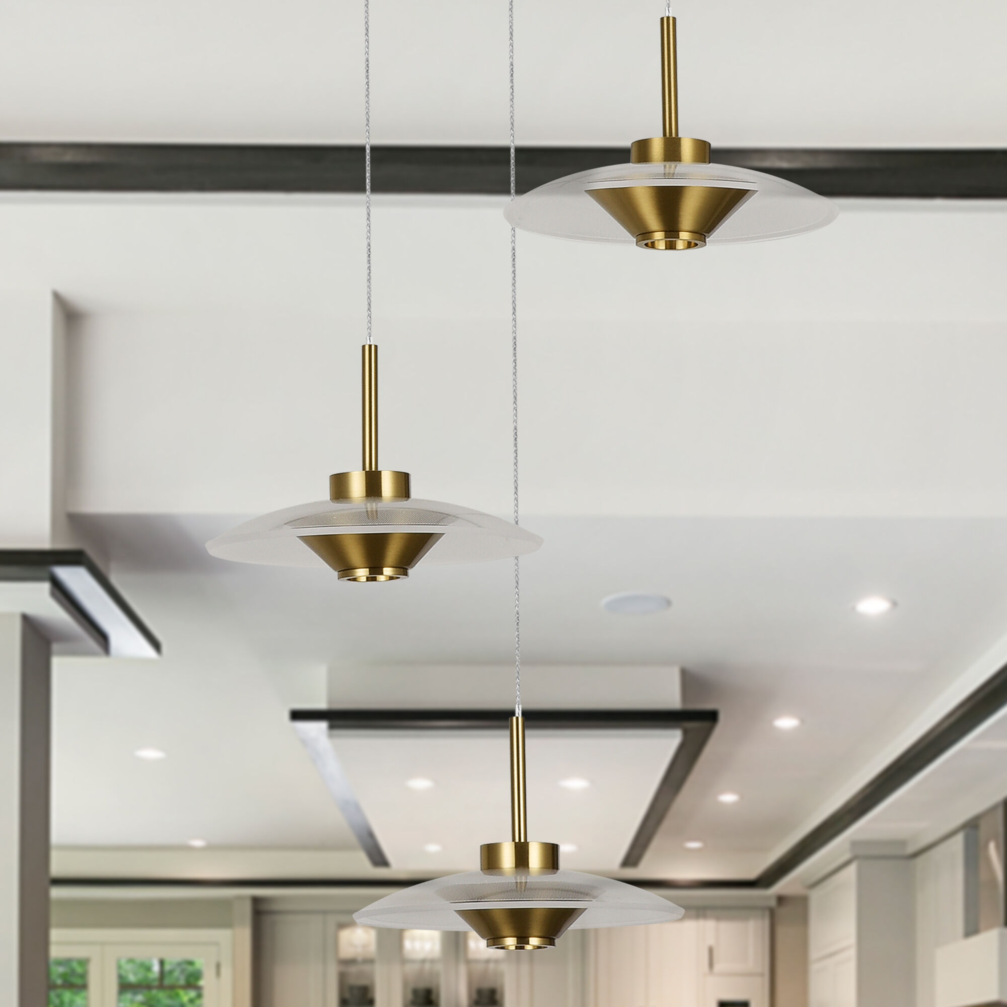 Ferrara Series 15.75 inch Antique Brass Pendant Ceiling Light, Artisan Collection