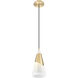 Aimie 1 Light 7 inch Modern Gold Pendant Ceiling Light