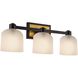 Lyndon LED 24.01 inch Black and Brushed Brass Bathroom Vanity Wall Light