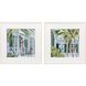 Palm House Green and Blue and White and Yellow Framed Art