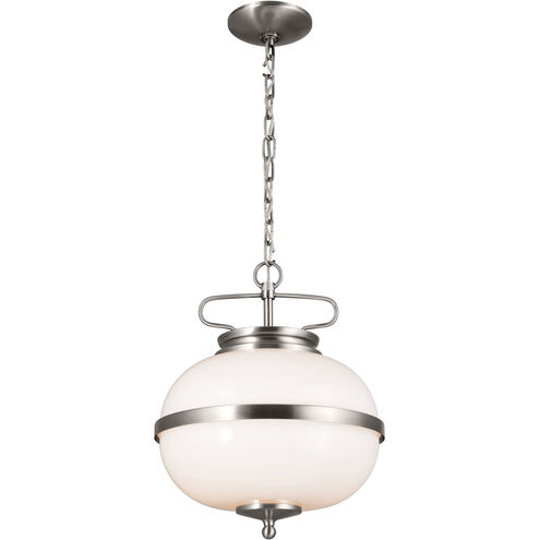 Homestead Opal 2 Light 12 inch Classic Pewter Pendant Ceiling Light, Opal