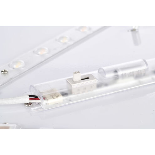 Glamour LED 24 inch Brushed Nickel Flush Mount Ceiling Light