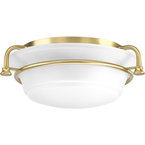 George 2 Light 16.5 inch Brushed Bronze Flush Mount Ceiling Light