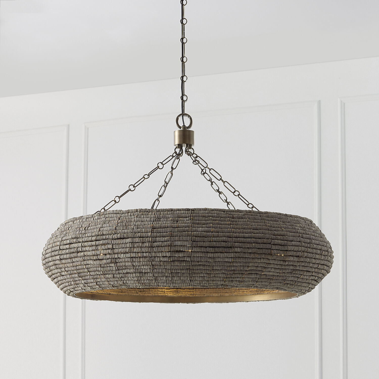 Morada 8 Light 35 inch Aegean Grey and Dark Brass Chandelier Ceiling Light