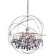 Geneva 18 Light 44 inch Polished Nickel Pendant Ceiling Light in Silver Shade, Urban Classic