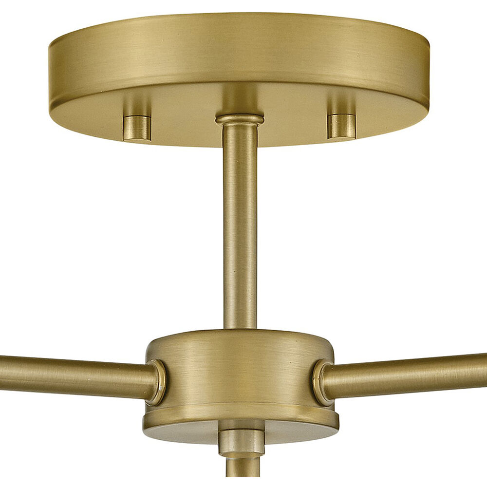 Julep LED 20 inch Lacquered Brass Foyer Light Ceiling Light, Semi-Flush Mount