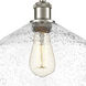 Ballston Cindyrella LED 12 inch Brushed Satin Nickel Mini Pendant Ceiling Light in Seedy Glass