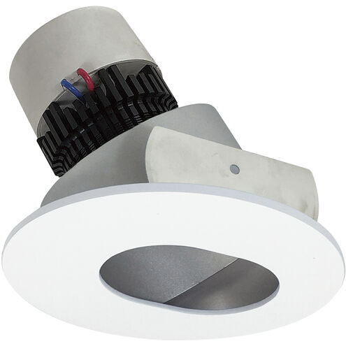 Pearl Haze/Matte Powder White Slot Aperture Adjustable Trim, Retrofit Round
