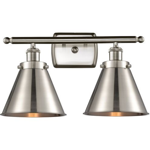 Ballston Appalachian 2 Light 16 inch Brushed Satin Nickel Bath Vanity Light Wall Light, Ballston