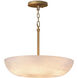 Ariano 6 Light 23.62 inch Antique Brass with Alabaster Pendant Ceiling Light
