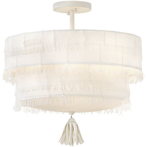 Lisa McDennon Baya 4 Light 18 inch Textured Plaster Semi-flush Mount Ceiling Light