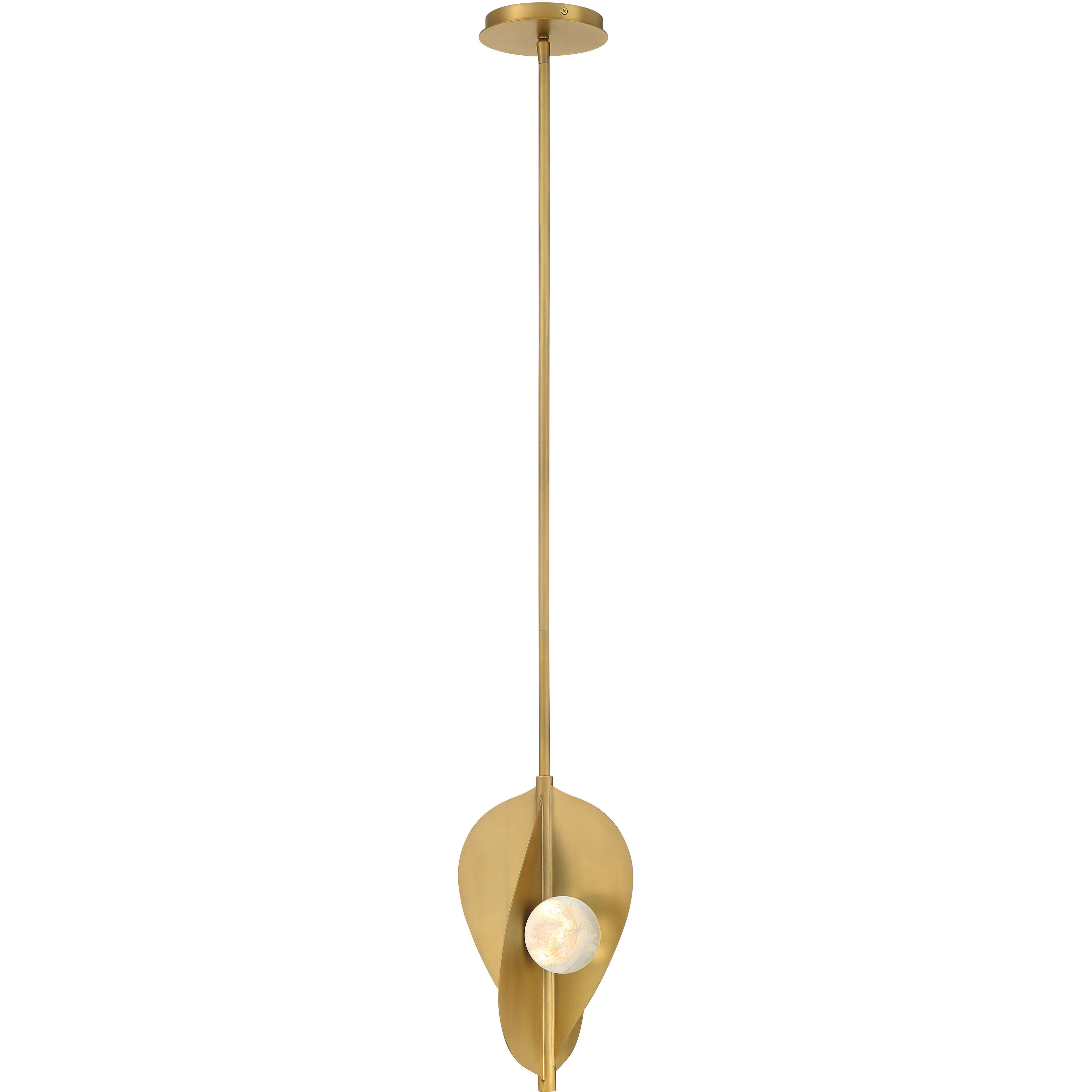 Pod LED 8.25 inch Legacy Brass Pendant Ceiling Light
