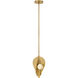 Pod LED 8.25 inch Legacy Brass Pendant Ceiling Light