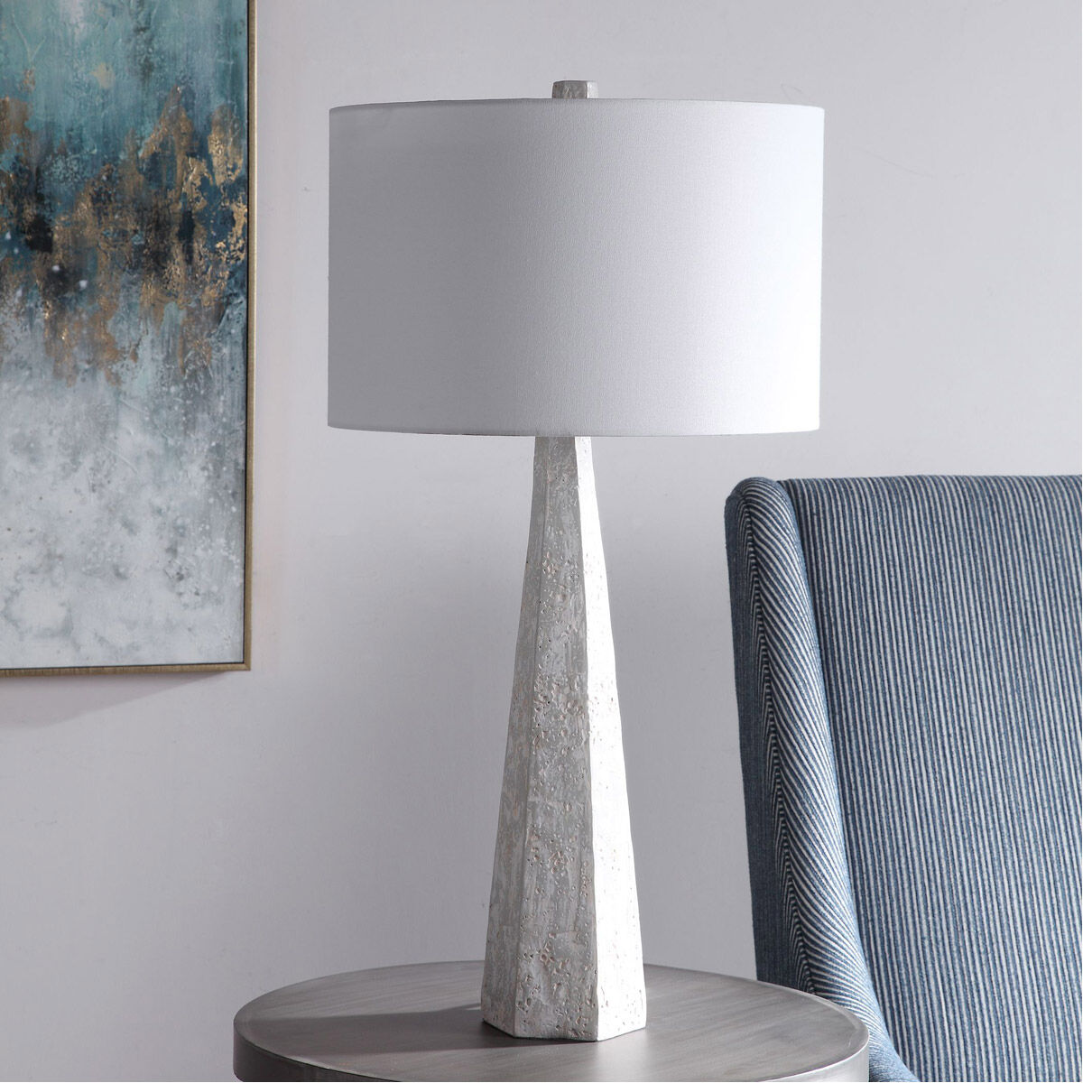 Apollo 33 inch 150 watt Concrete Table Lamp Portable Light
