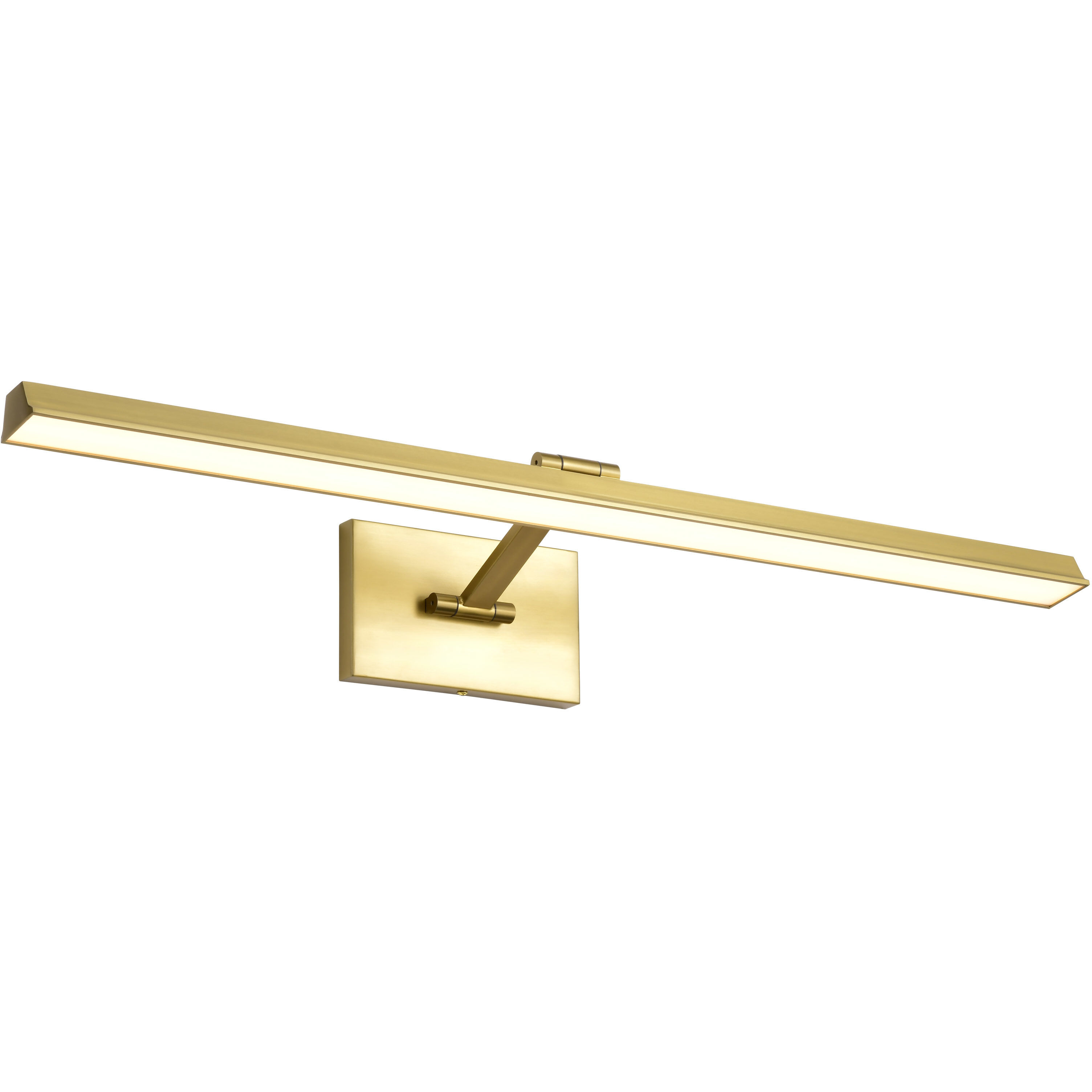 Hazel LED 35.8 inch Vintage Brass Vanity Wall Light