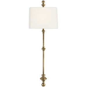 Chapman & Myers Cawdor 1 Light 12.5 inch Antique-Burnished Brass Wall Sconce Wall Light in Linen