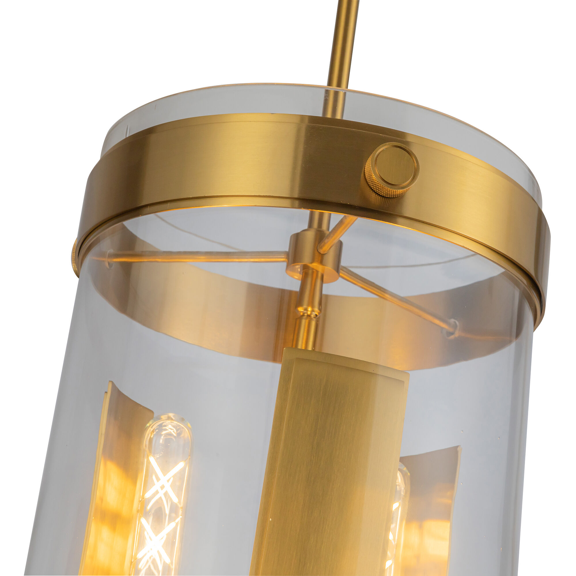 Dahlia 3 Light 10.25 inch Brushed Brass Pendant Ceiling Light